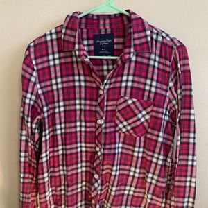Pink American eagle flannel